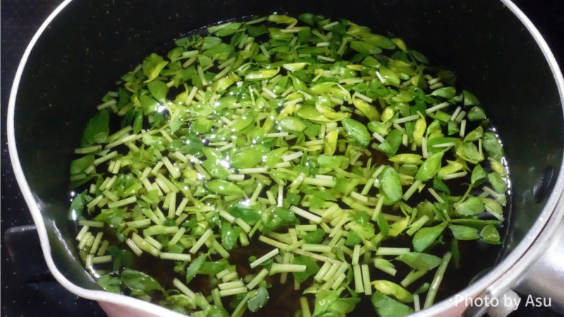 親子で一緒に食べられる豆苗茶碗蒸しの作り方