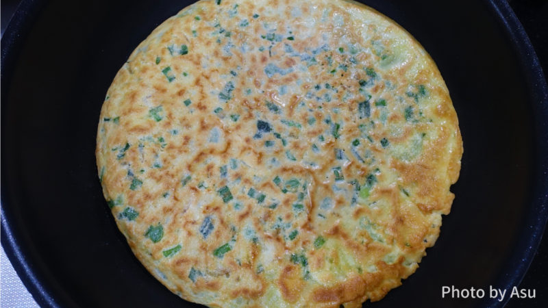 親子で一緒に食べられる幼児食レシピ 米粉チヂミ 腹が減っては育児ができぬ