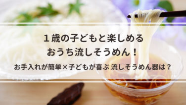 １歳の子どもとおうち流しそうめん オススメの流しそうめん器は 腹が減っては育児ができぬ