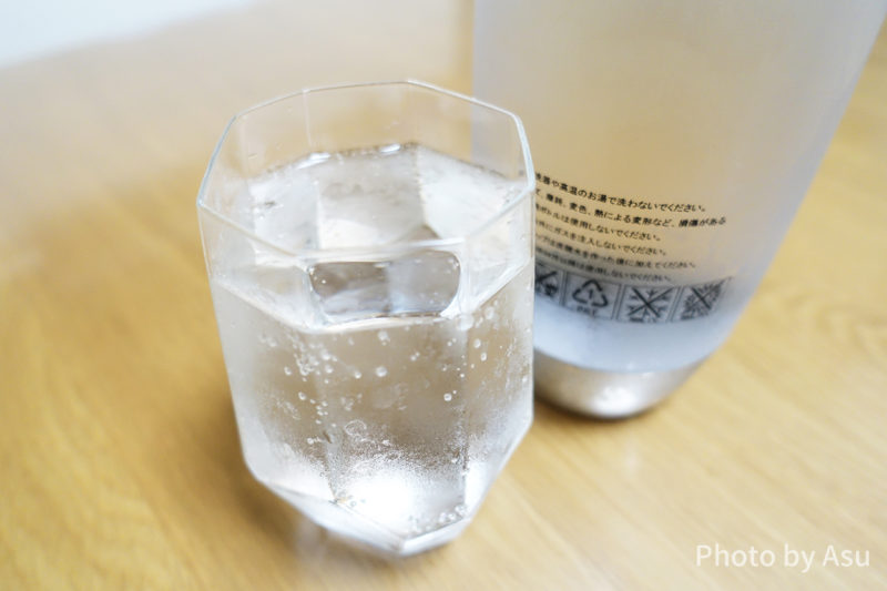 ソーダストリームで作った炭酸水の写真
