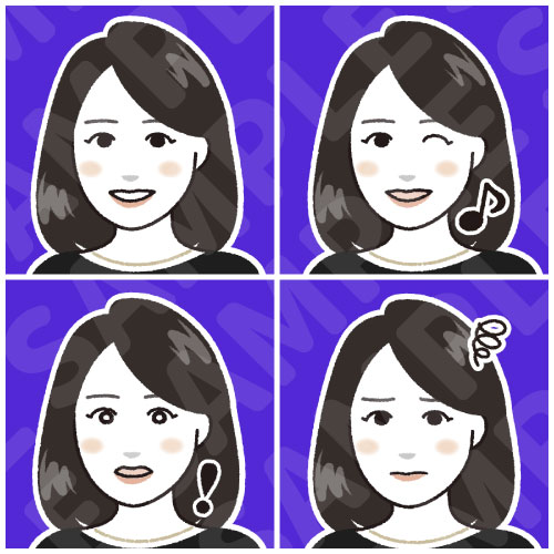 Mちゃんの似顔絵アイコン