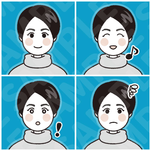 当選者Mさまの似顔絵アイコン